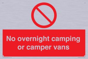 No overnight camping or camper vans